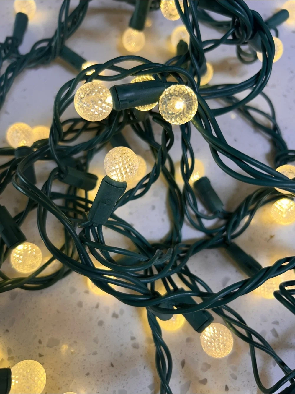 Warm White G50 Globe String Lights with Green Wire - Home Holiday